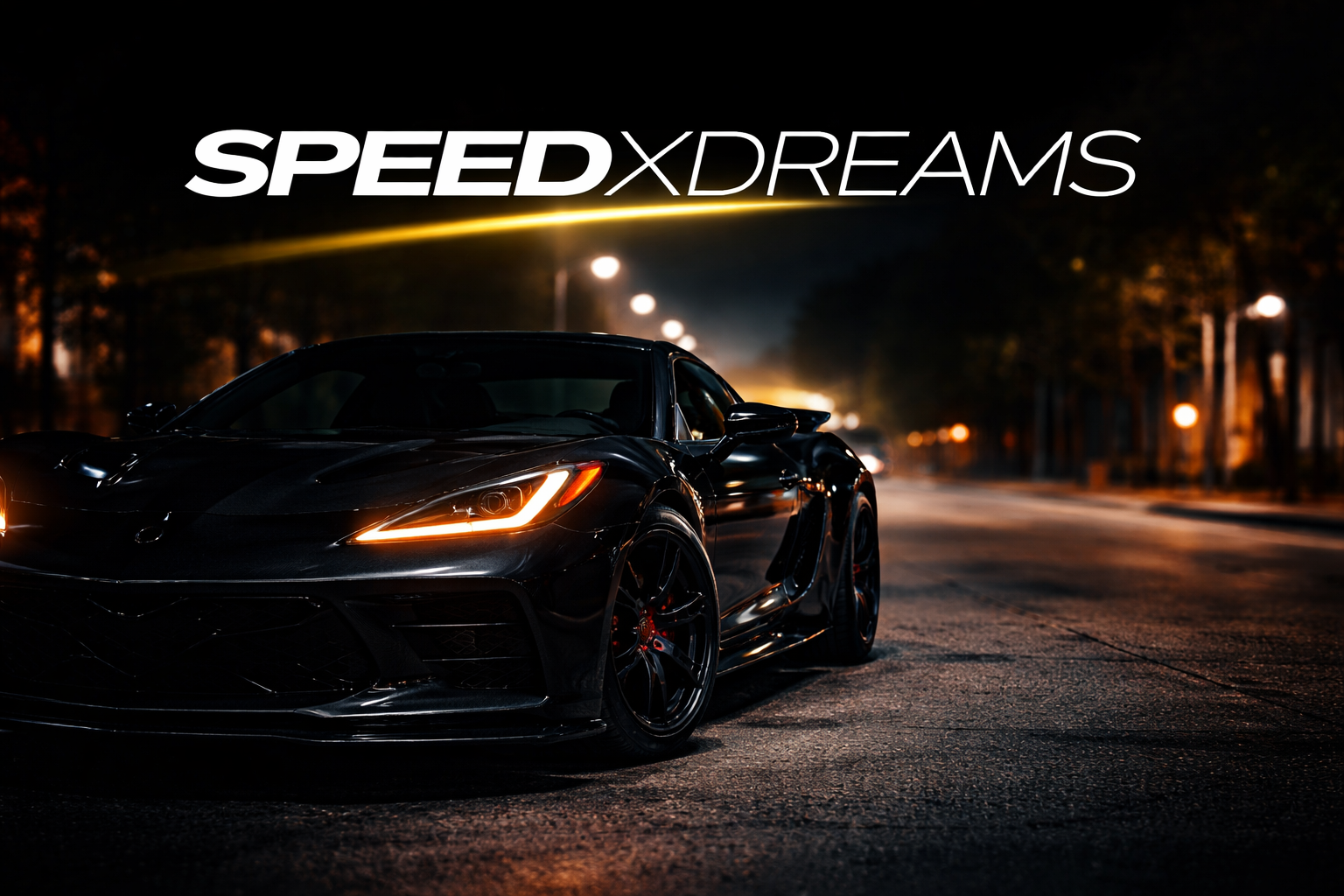 schwarzes-auto-steht-im-dunkeln-auf-der-strasse