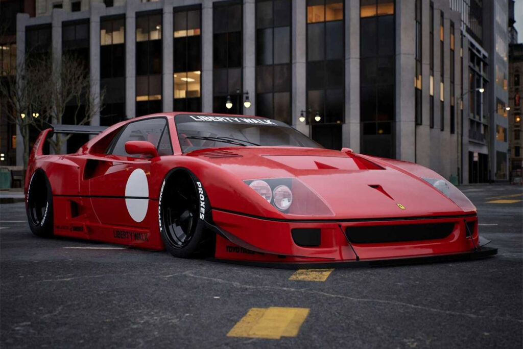 ferrari-f40-liberty-walk-frontansicht