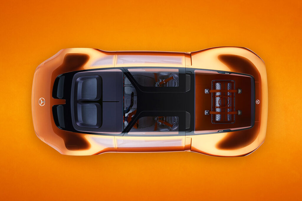 mercedes-orange-von-oben-vision-one-eleven
