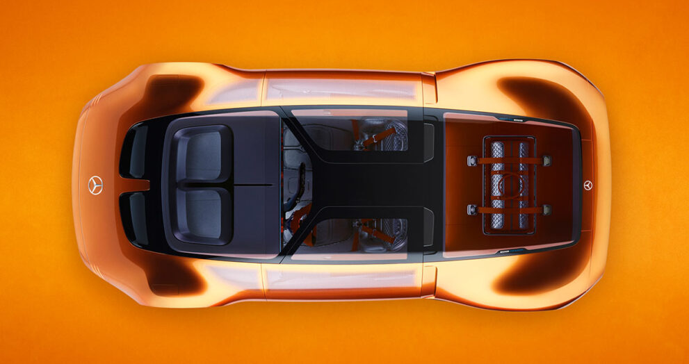 mercedes-orange-von-oben-vision-one-eleven