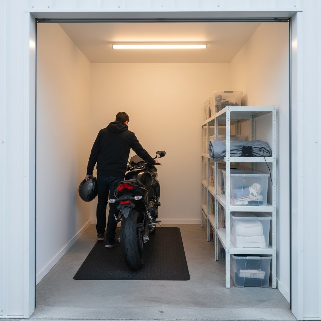 mann-haelt-motorrad-in-garage